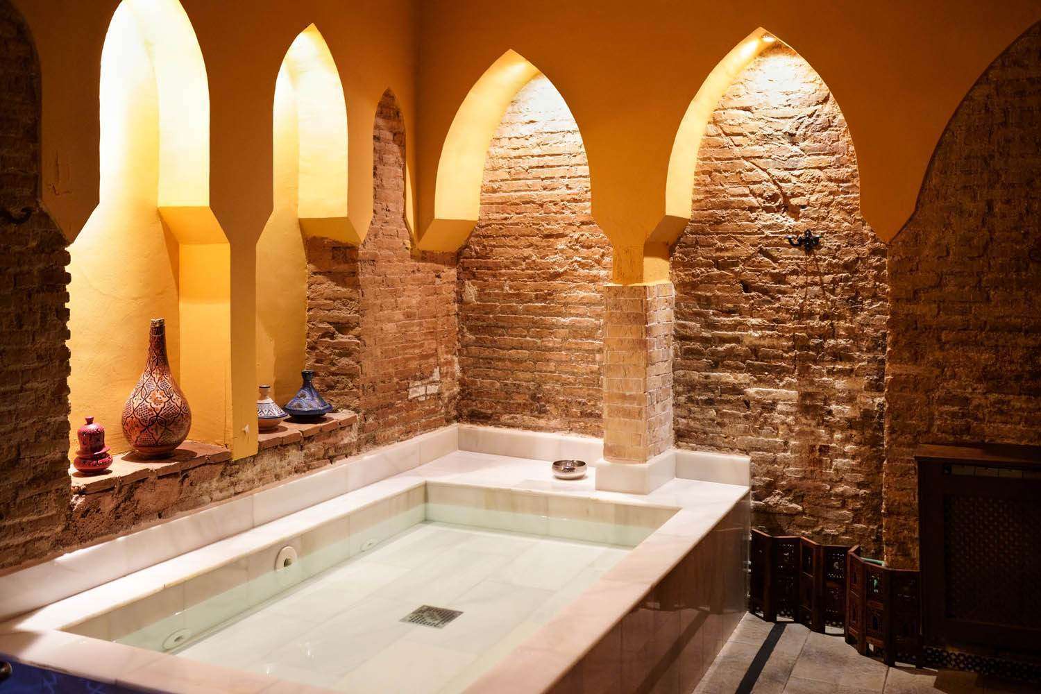Arabic baths Hammam in Granada, Andalusia, Spain.